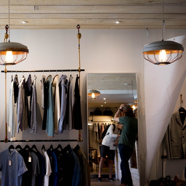 Customers browsing a boutique