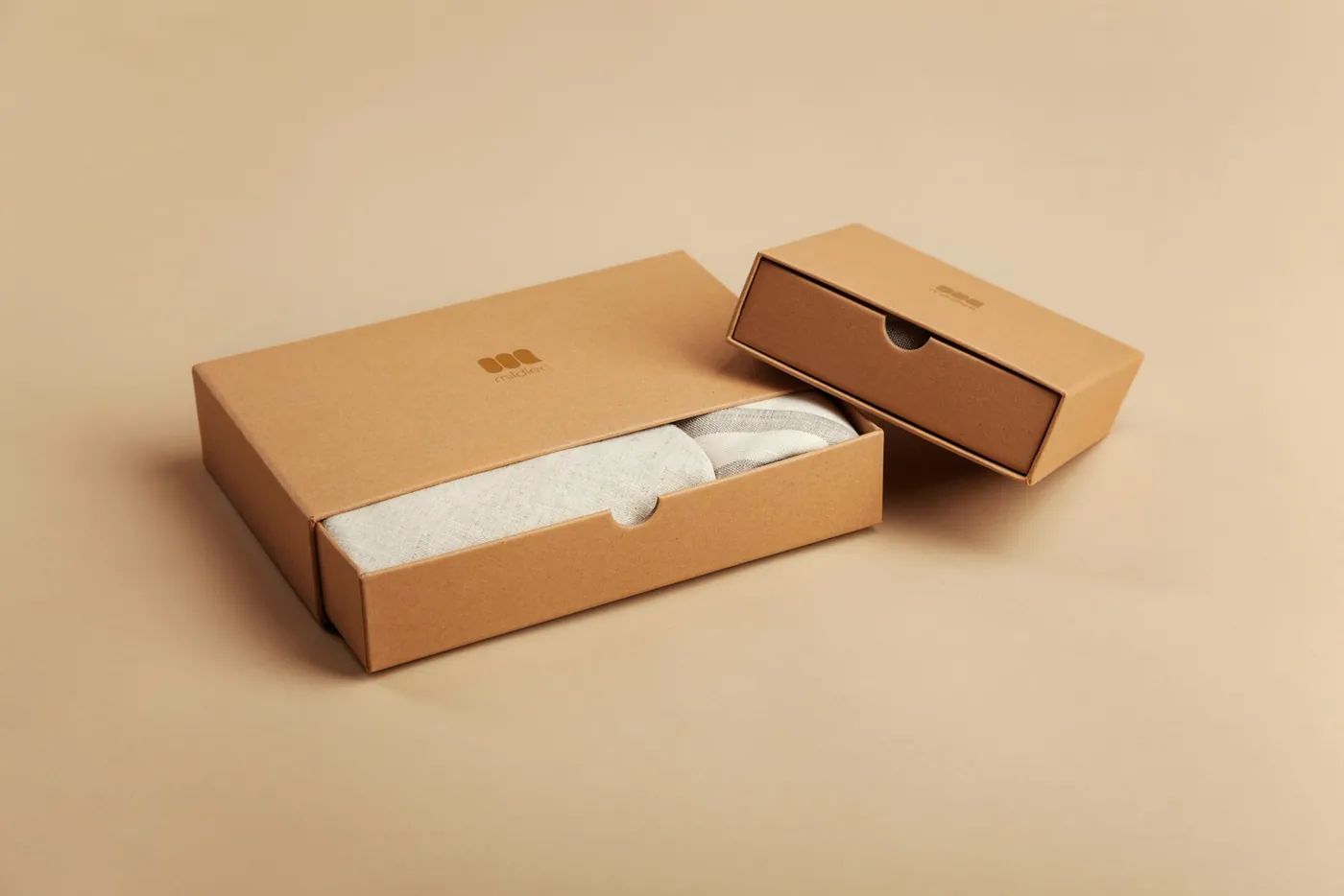 A cardboard box on a table